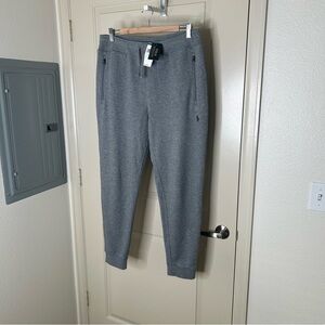 Polo Ralph Lauren Gray Cotton Joggers Zipper Pockets Size Medium NWT